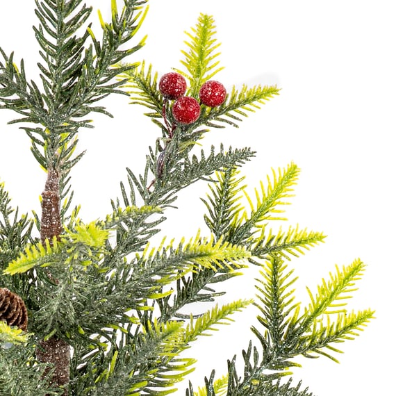 Potted Desk Top Christmas Tree with berries