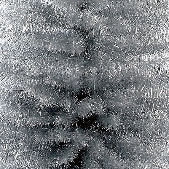 Shimmering Silver Pine Slim Christmas Tree