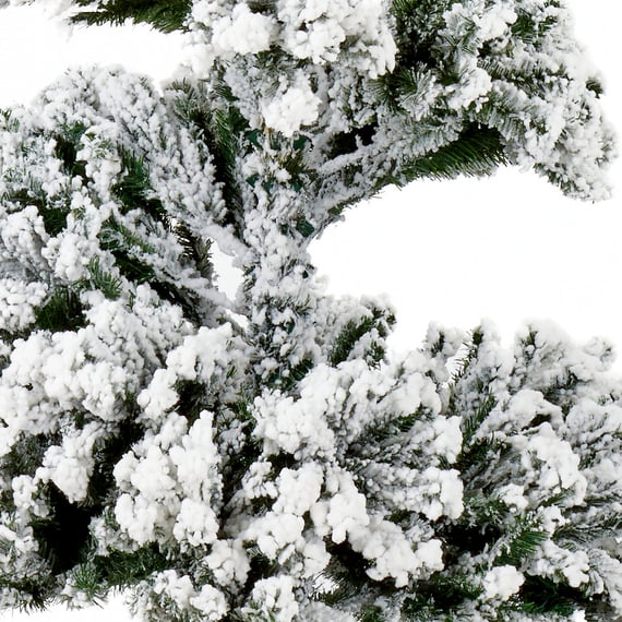 Snowy Fir Spiral Flocked Christmas Tree