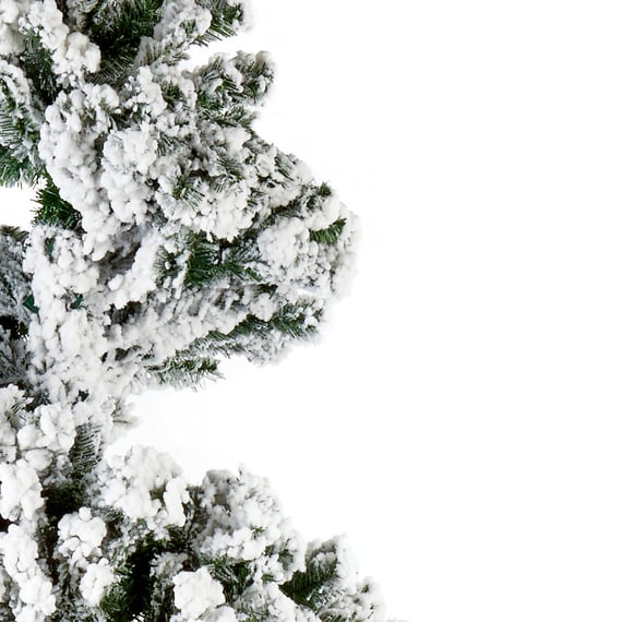 Snowy Spiral Flocked Artificial Christmas Tree
