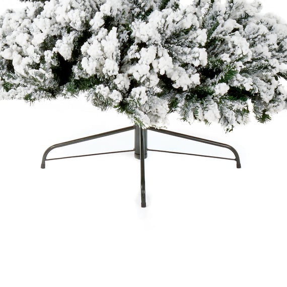 Snowy Spiral Flocked Christmas Tree Stand