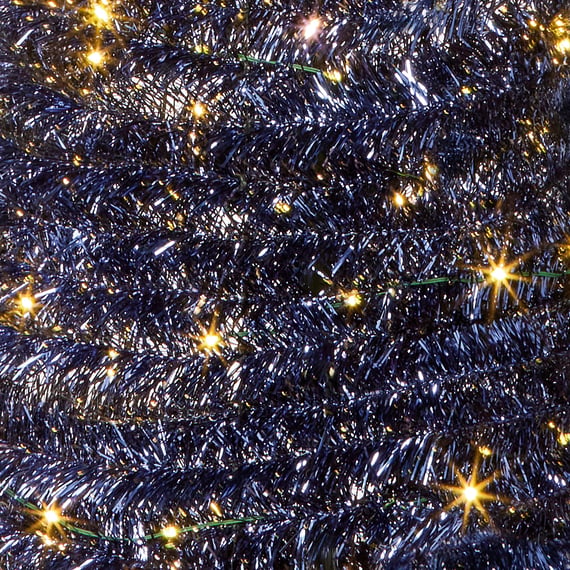 Starry Night Blue Pre Lit LED Pop Up Christmas Tree