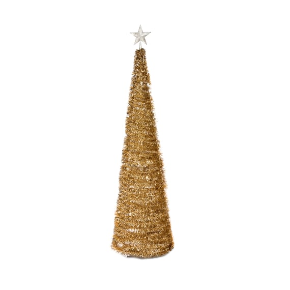 Starry Night Gold Pre Lit LED Pop Up Christmas Tree