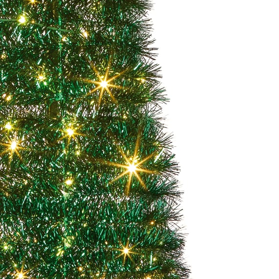 Starry Night Green Pre Lit Pop Up Christmas Tree with LEDS