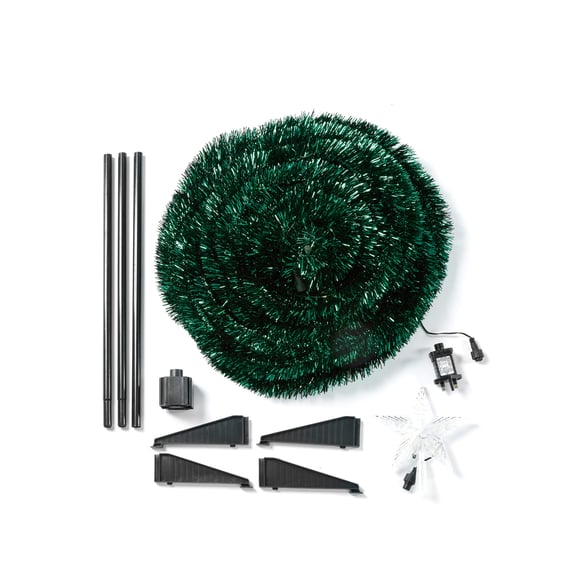 Starry Night Green Pre Lit Pop Up Christmas Tree Kit
