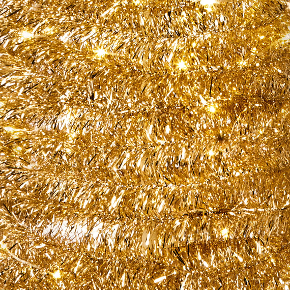 Starry Night Shimmering Gold Pre Lit Pop Up Christmas Tree