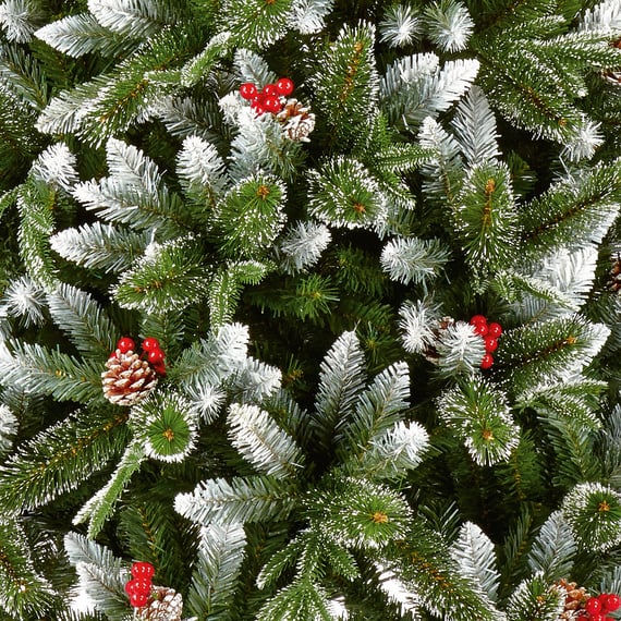 Times Square Spruce Realistic Christmas Tree with Berries and Cones