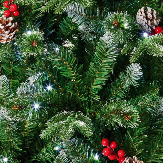 Twinkling Lights Pre Lit Christmas Tree with Cones