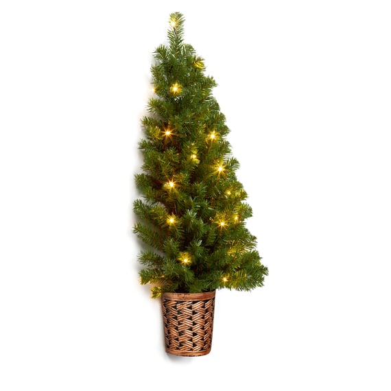 Wall Mounted Pre Lit Christmas Tree 3ft