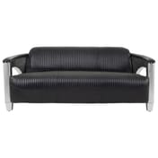 Victor 3 Seat Black Leather Sofa