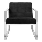 Vogue Black Velvet Lounge Chair