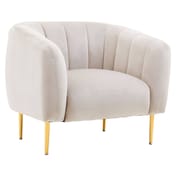 Yasmeen Silver Grey Velvet Armchair