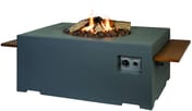 Happy Cocooning Rectangular Grey Gas Fire Bowl with Optional Shelf