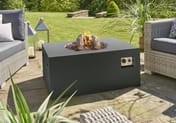 Happy Cocooning Rectangular Black Outdoor Gas Fire Pit