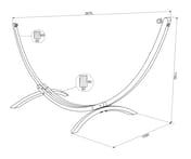 Suncast Wooden Garden Hammock Dimensions