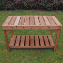 Bench with Shelf Oiled Finish