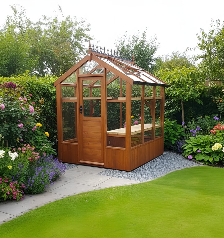 Swallow Robin 5x6 Wooden Greenhouse