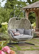 Handpicked Goldcoast Double Rattan Garden Swing Seat