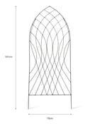 Barrington Arch Trellis Raw Metal Rustic Garden Feature