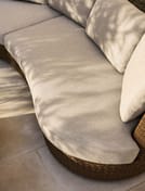 hambridge curved corner sofa ottoman set dark natural garden
