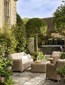 lechlade 3 seater sofa set pe rattan natural garden furniture