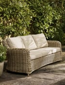 lechlade rattan 3 seater sofa set natural garden lounge set