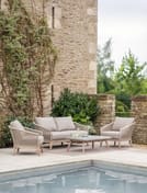 lynton 2 seater sofa set acacia wood grey garden furniture