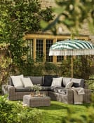 moorgate corner sofa set pe rattan dark natural garden furniture
