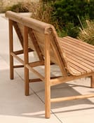 station bench double reclaimed teak wood garden seating