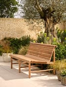 station bench double teak natural garden bench furniture