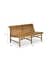 station bench double teak natural garden outdoor handmade bench