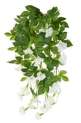 Artificial Flowering Petunia Bush White 55cm