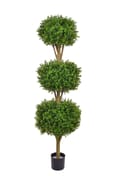 Artificial Topiary New Buxus Triple Ball 150cm UV Resistant alternative view