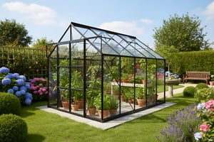 Vitavia Phoenix 8x10 black greenhouse - best greenhouse for growing courgettes UK