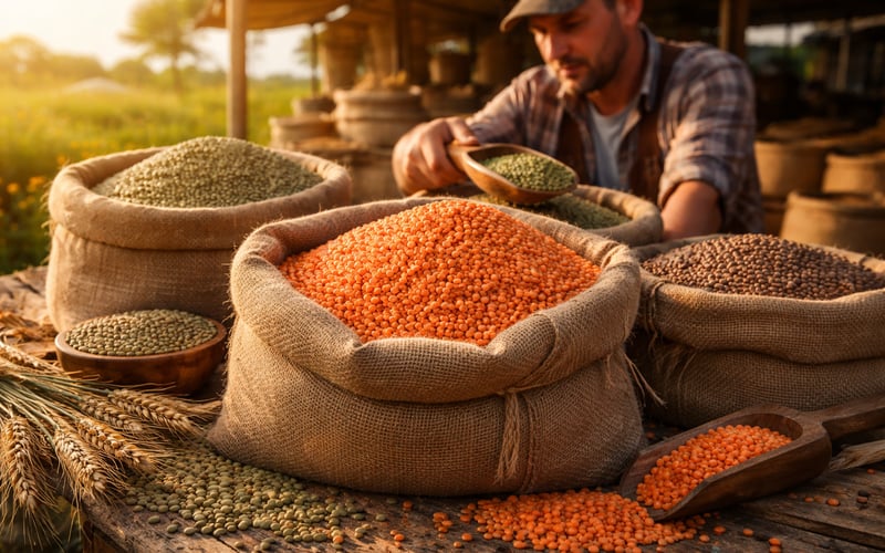 Canadian Lentil Prices Ease as Greens Lag and Reds Hold Premium