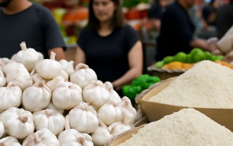 الأسواق الثومية مستقرة: أسعار الثوم الطازج المصري مقابل مسحوق الثوم العضوي الهندي ثابتة