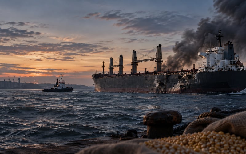 Black Sea Drone Strikes on Cargo Vessels Ignite Corn and Wheat Rally in Europe