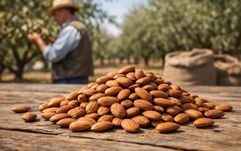 Almond Market Firms on Smaller US Crop and Weak Domestic Demand