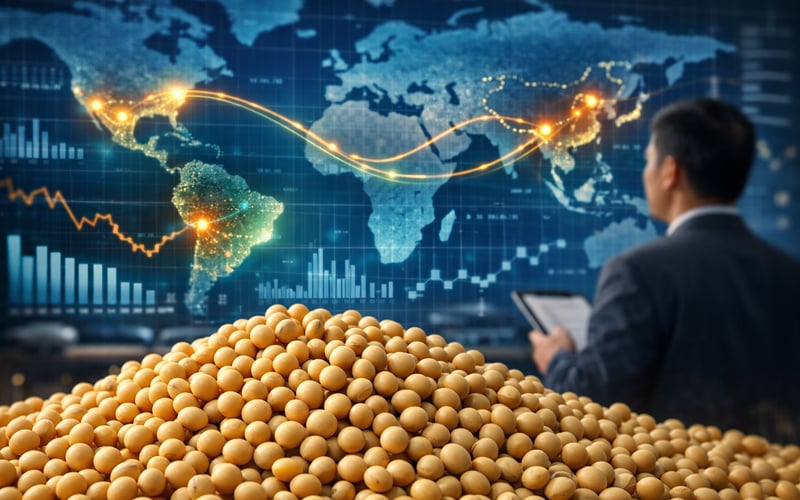 China soybeans under pressure as Brazilian arrivals hit multi‑month peak