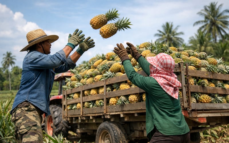 Les prix de l’ananas séché restent stables tandis que l’offre thaïlandaise se normalise et que la prime du Vietnam s’élargit