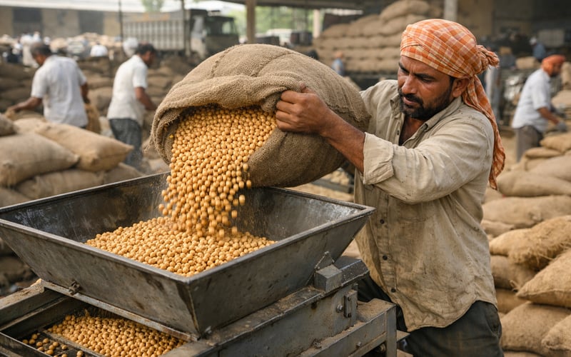 Chickpeas (Chana) Stay Firm as Mill Demand Rises Despite Record Crop