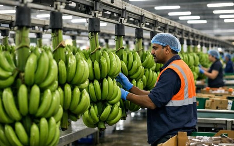 Les exportations de bananes indiennes sous pression des coûts de transport alors que la demande de snacks dans l'UE reste stable