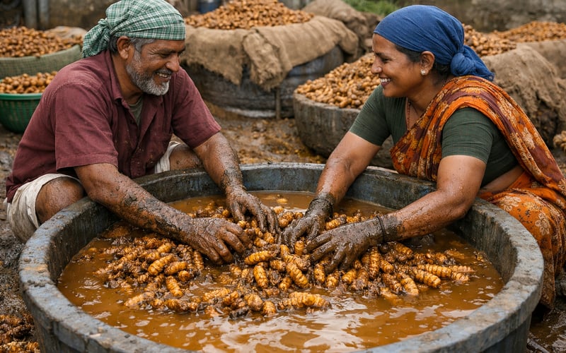 Turmeric Market Firms as Erode Spot Rebounds and Futures Stay Buoyant