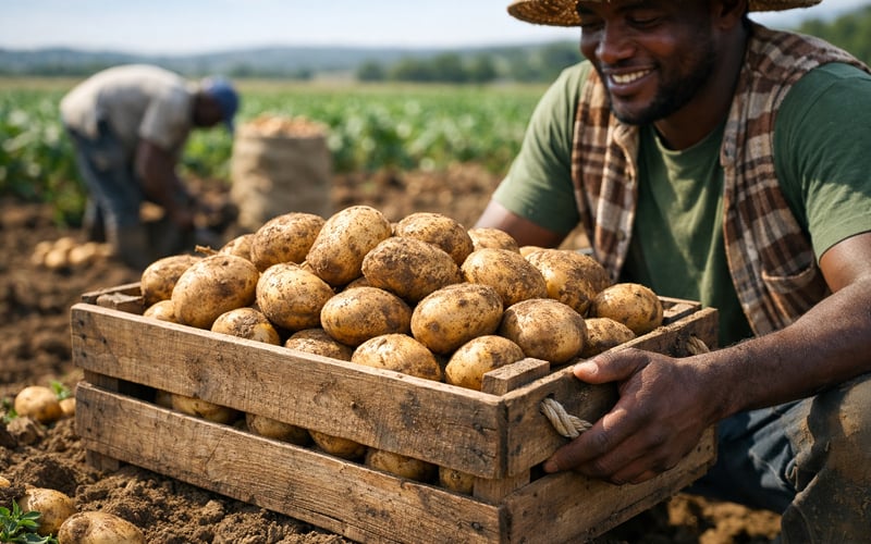 Impulso da Batata no Planalto da Nigéria: Cadeia de Valor Local Encontra Preços Estáveis da Fécula na UE