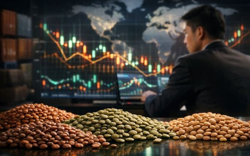 Los precios FOB de lentejas chinas disminuyen ligeramente mientras las importaciones permanecen limitadas