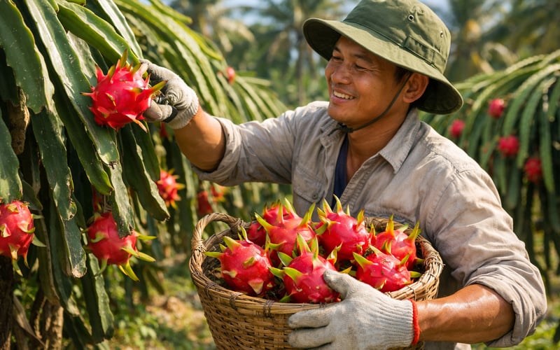 Stable Vietnam Red Dragon Dried FOB Prices Amid Export Shift