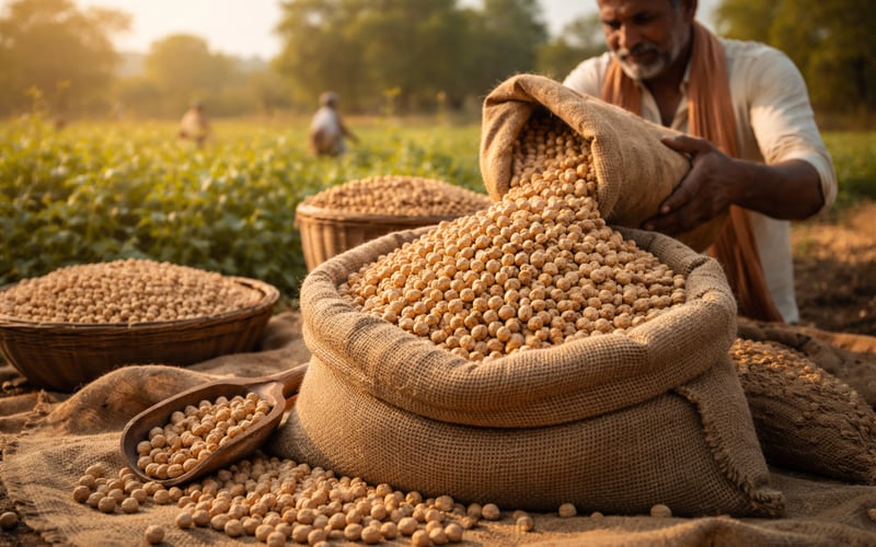 Indian Rainfall Deficits Put 2026/27 Chickpea Rabi Outlook Under Scrutiny