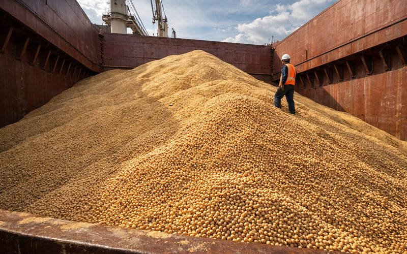 Soybeans Under Pressure as USDA Lifts Old-Crop Supply and Oilseed Stocks