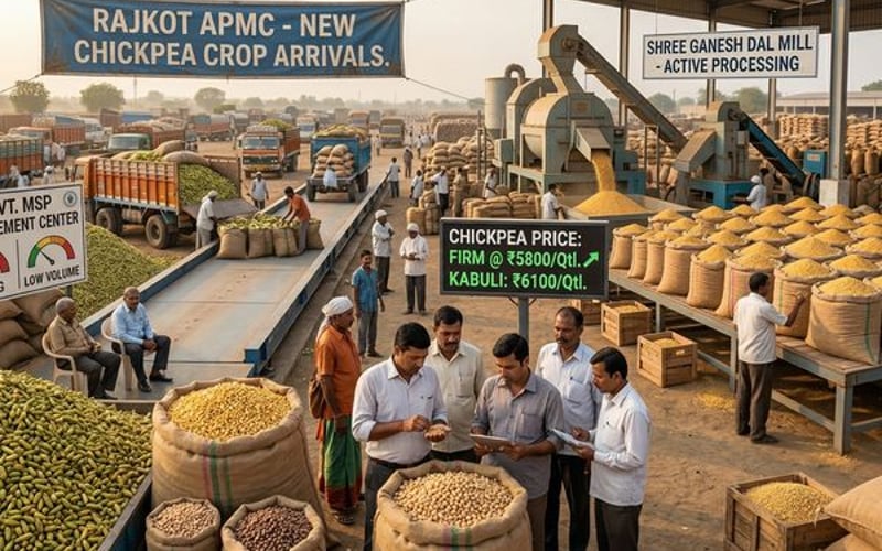 Les prix des pois chiches indiens se raffermissent alors que les minoteries reprennent et que les importations freinent la hausse