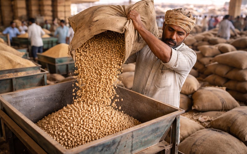 Indian Chickpeas Edge Higher as Local Supply Tightens and Imports Stay Costly
